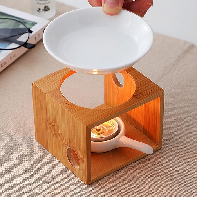 Wooden Essential Oil Burner, Aromatherapy Burner Oil Warmer Diffuser - Image 8