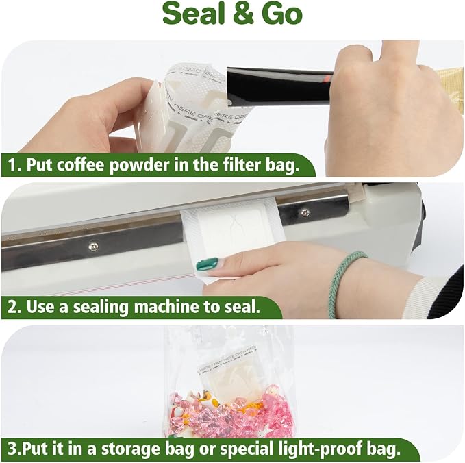 CARGEN 100Pcs Portable Coffee Filter Paper Bag - Image 8