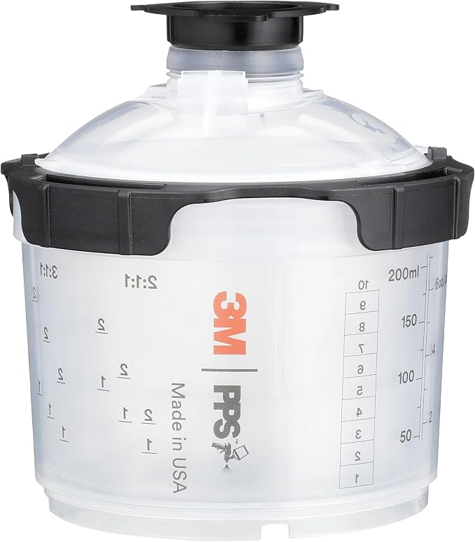 3M PPS 2.0 Spray Gun Cup, Lids and Liners Kit, 6 Ounces, 200-Micron Filter - Image 8
