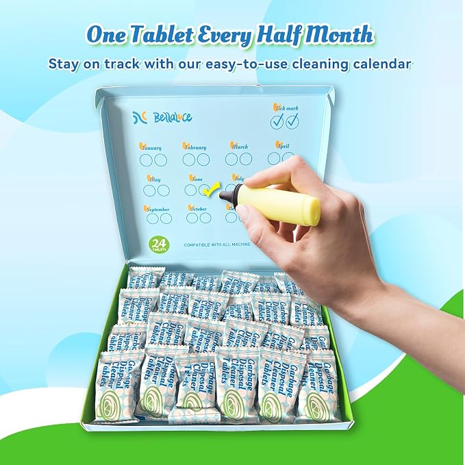 Garbage Disposal Cleaner Deodorizer Tablets-48 Pack Deep Cleaning Disposer - Image 7