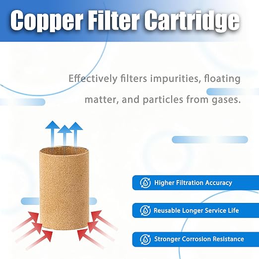 HengMinLingTong 1/4" NPT Compressed Air Filter Regulator Combo Piggyback - Image 4