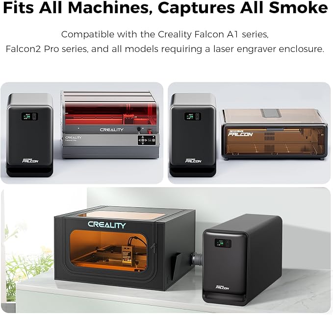 Creality Falcon AP1 Smart Smoke Purifier, 360° Full-circle Purification - Image 3