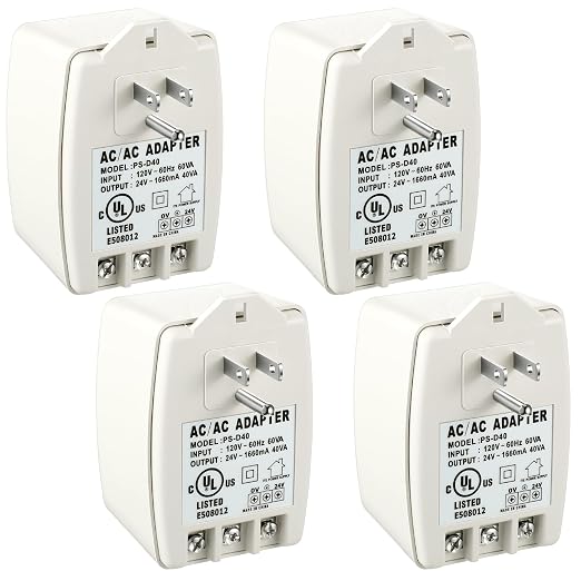 Hotop 4 Pack 24 Volt Transformer 40 VA AC Transformer Plug in by HOTOP