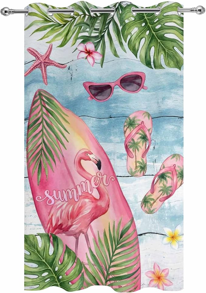 Summer Flamingbirds Outdoor Curtains - Image 9