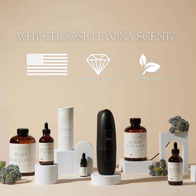 Levona Scent Essential Oil - Luxury Aroma for Home, Office, Hotel & Spa, Ideal for Humidifiers & Diffusers, Hotel Fragrance with Nutmeg, Lemon & Rose - 120ml / 4 fl oz, Moonlight in Paris