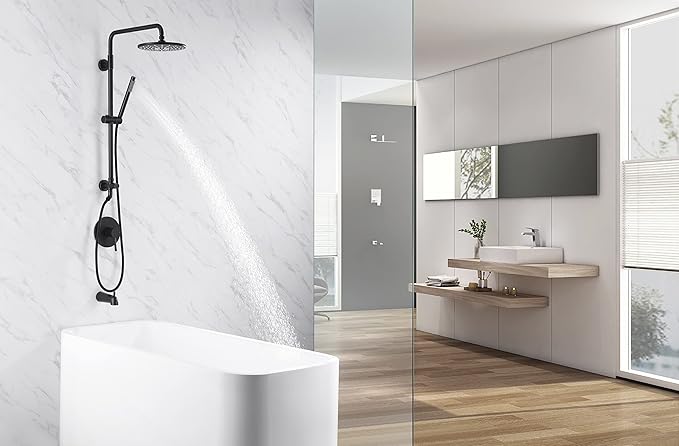 sumerain Oil Rubbed Bronze Shower System for Retrofit&Remodel with 9 Inch Rain Shower Head