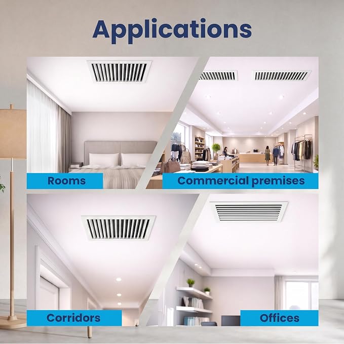 12x12 Aluminum HVAC Vent Cover Wall Ceiling Register 1-Way Air Flow - Image 5