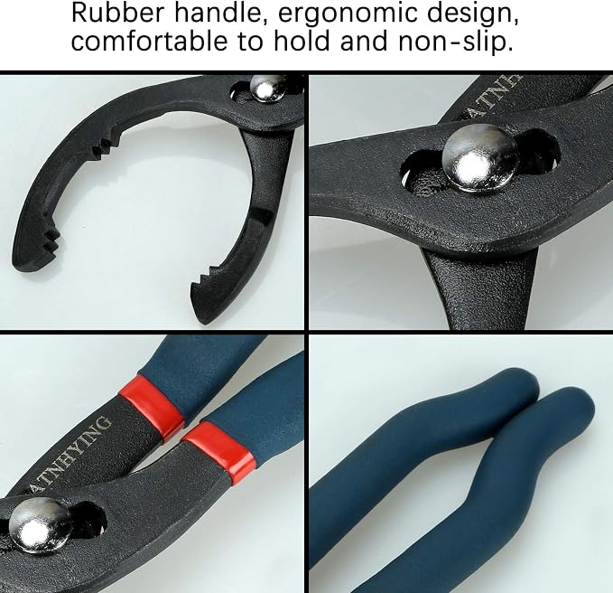 12" Oil Filter Pliers, Adjustable Oil Filter Wrench, Universal Oil Filter - Image 4