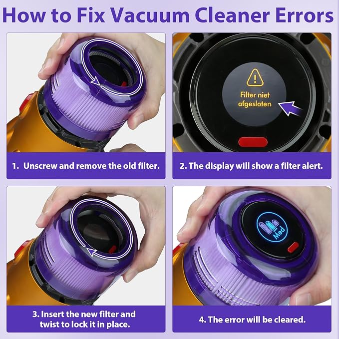 Lemige V12 Slim Vacuum Filters Replacement Parts - Image 5