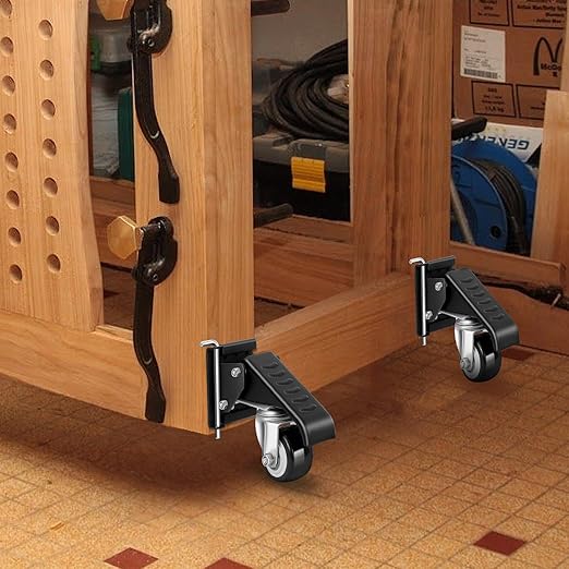 SPACECARE Workbench Casters kit 900Lbs Heavy Duty Quick Release 2 Mounting - Image 7