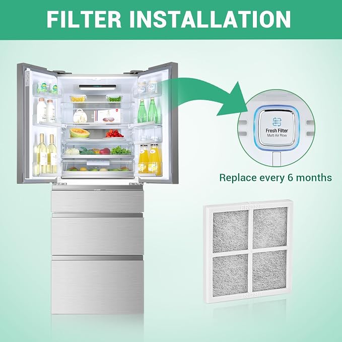 4 Pack Refrigerator Air Filter Replacement, Compatible - Image 6