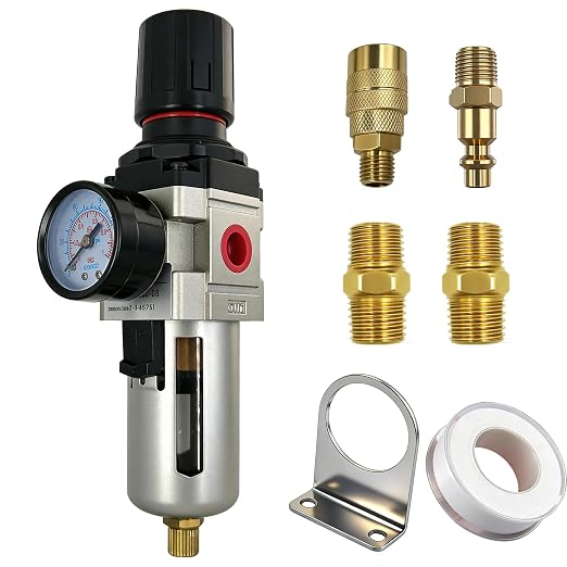 HengMinLingTong 3/8" NPT Compressed Air Filter Regulator Combo Piggyback by Unknown