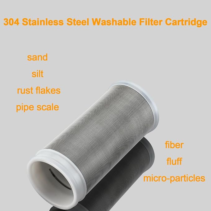 40 Micron Brass Sediment Filter, Inline Spin Down Sediment Water Filter - Image 5