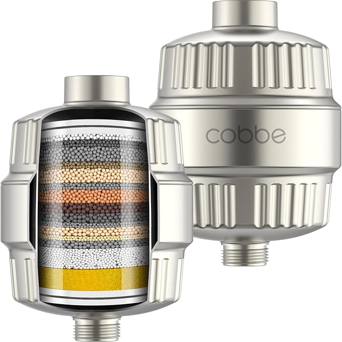 Cobbe HD HEAVY DUTY High Output Shower Filter 2 Pack – 99% REMOVAL Shower Head by Cobbe