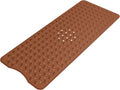 Anti-Slip Bathtub Shower mat, 39.3×15.7 inch（Approximately 100 × 40cm） Soft Oversized Machine Washable Non-Slip Bathtub mat with Drainage Holes, Bathroom Floor Suction Cup.（1-Clear Brown）