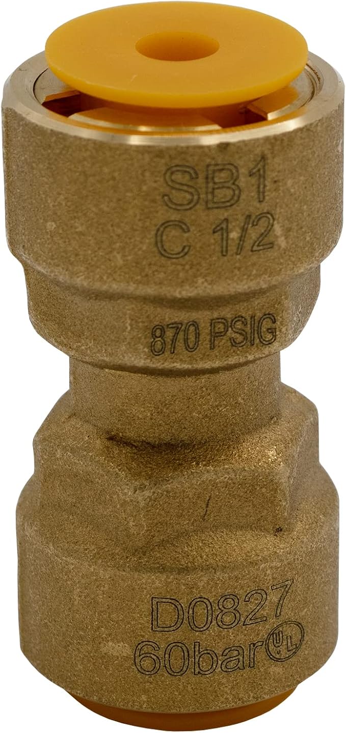Supplying Demand SB1 1/2 Inch Quick Connect HVAC Brass Coupler Fitting by SupplyingDemand