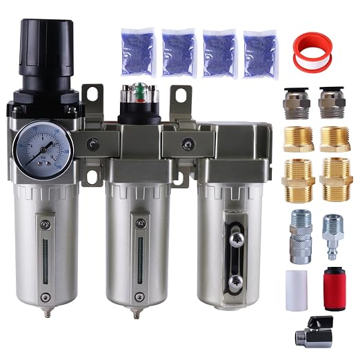 3/4 Inch NPT Industrial Grade Three Stage Air Drying System, Particulate Filter by Unknown