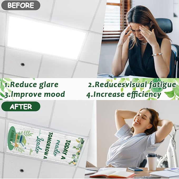 6 Pcs Eucalyptus Leaves Fluorescent Light Covers - Image 4