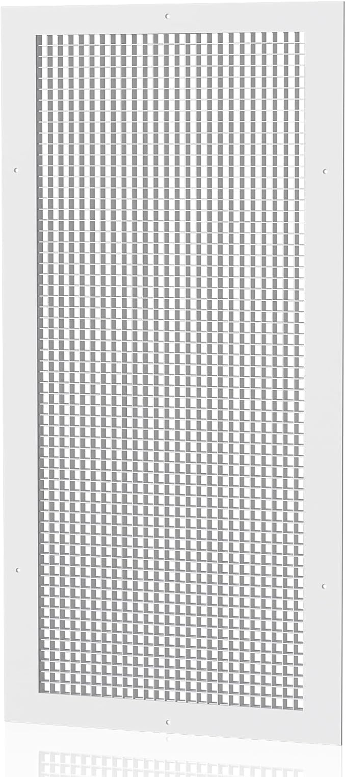 Return Air Grille Fits 20'' x 30'' Duct Opening, Aluminum Eggcrate Return by DECOAIRCON