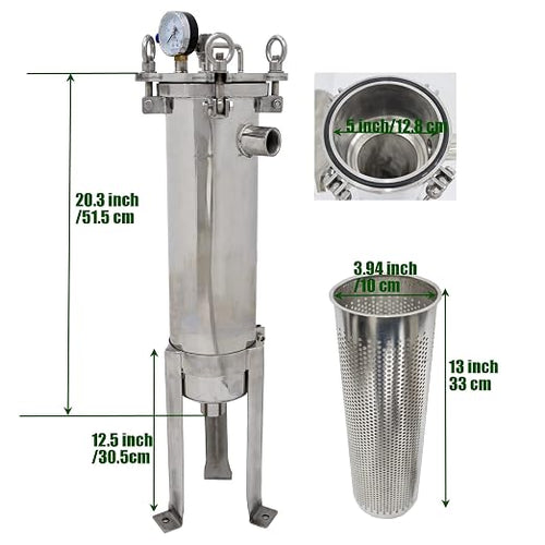 #4 Bag Filter Housing 304 Stainless Steel Filter Solid-Liquid Separation Tool - Image 2