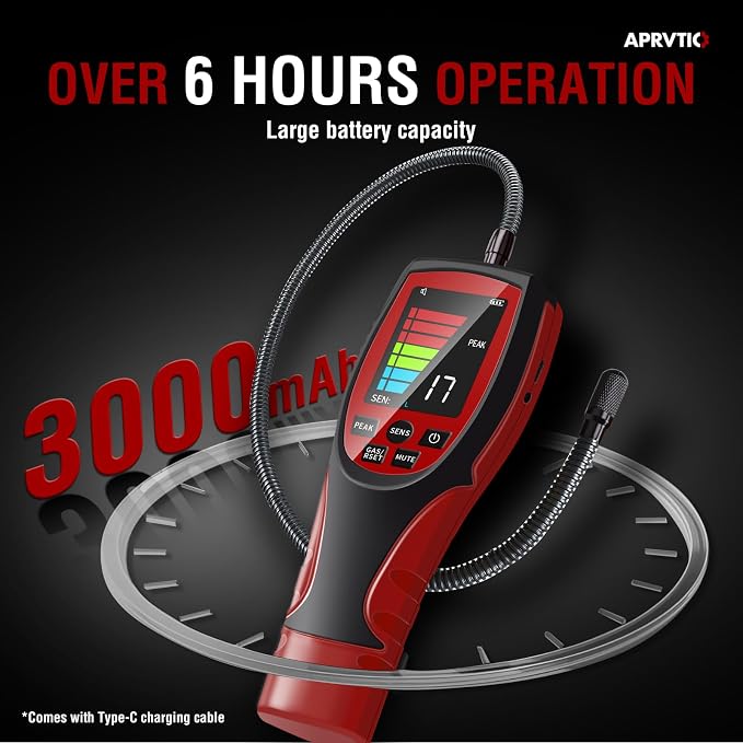 HVAC Refrigerant Leak Detector, Aprvtio ALD-200 PRO Rechargeable Freon Leak - Image 5