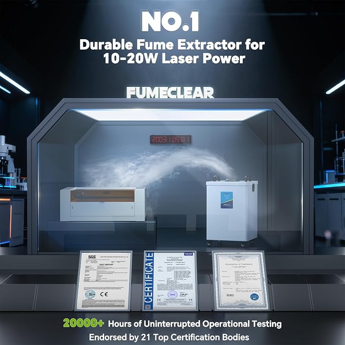 FumeClear FC-2002 Fume Extractor, 260 to 300m³/h Strong Suction, Low-Noise - Image 2