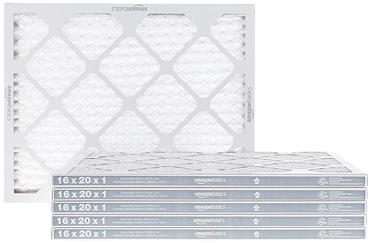 Amazon Basics 16x20x1 Air Filter 6-Pack, MERV 8 AC Furnace Filters, Allergy by AmazonBasics