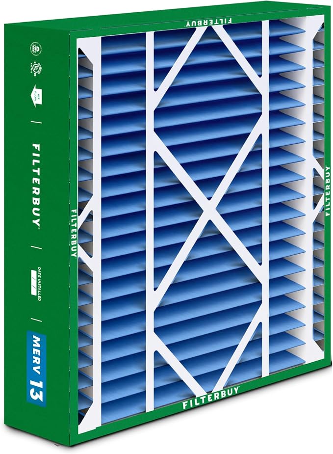 Filterbuy 24x25x5 Air Filter MERV 13 Optimal Smoke & Allergy Defense, - Image 8