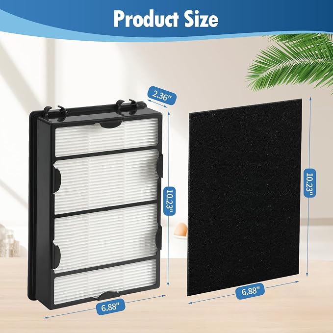 DerBlue 3PCS HAPF600 Filter Replacement and 3PCS pre filter Compatible - Image 6