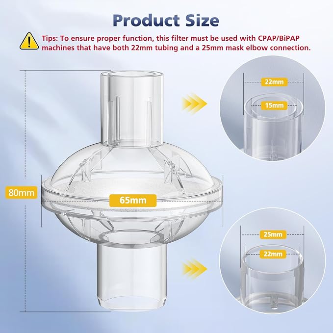 12 Pcs CPAP Inline Filters, Universal Inline CPAP Filter Compatible - Image 4