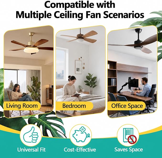5 Pack Ceiling Fan Filters for Blades, Fan Air Purifier Pads - Image 7