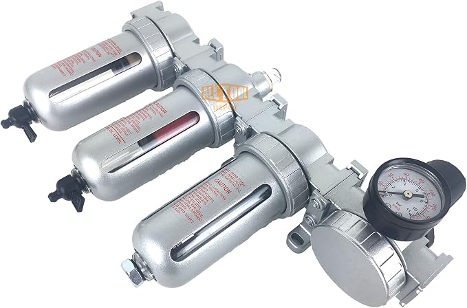 3/8" NPT MID FLOW 4 Stages Filter Coalescing Desiccant Dryer Regulator System - Image 3