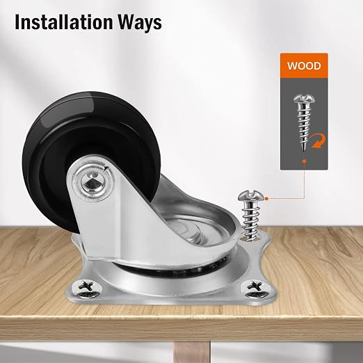 Low Profile Plastics Casters Wheels - Image 3