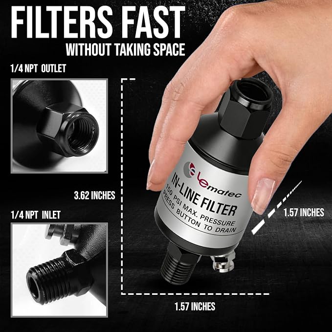 LE LEMATEC Air Compressor Water Separator - Image 5