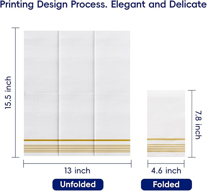 600 Pack Paper Napkins, 3-Ply Guest Towels Disposable Dinner Napkins, Soft and Absorbent Party Napkins for Thanksgiving, Bathroom,Wedding and Events