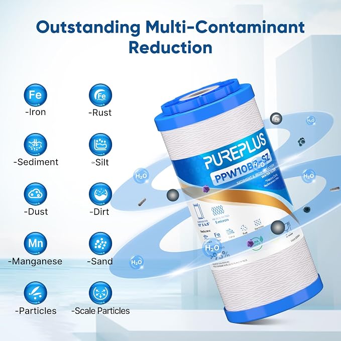 PUREPLUS 10"×4.5" String Wound Sediment Filter Compound - Image 3