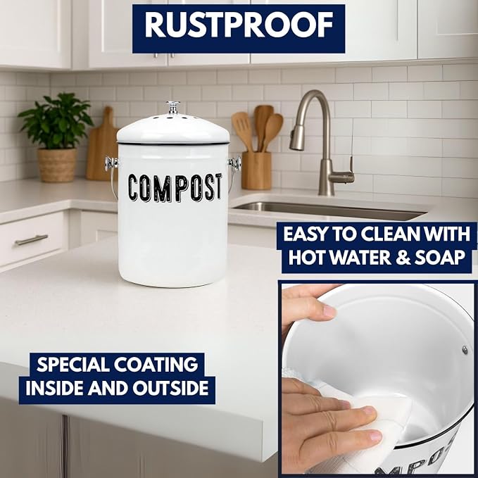 Granrosi Countertop Compost Bin Kitchen - Image 5
