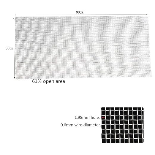10 Mesh 304 Stainless Steel Woven Wire- 12" X 36" - Image 3