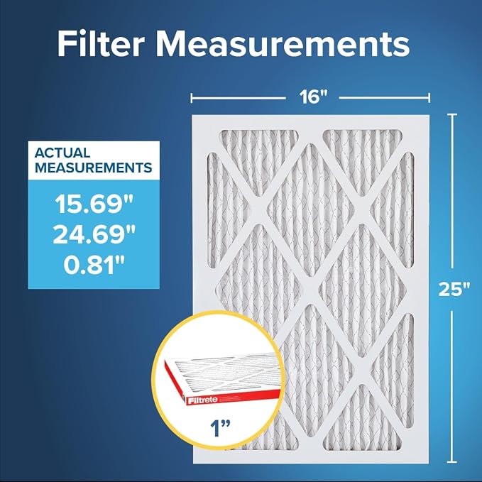 Filtrete 16x25x1 AC Furnace Air Filter, MERV 11, MPR 1000, Micro Allergen - Image 2