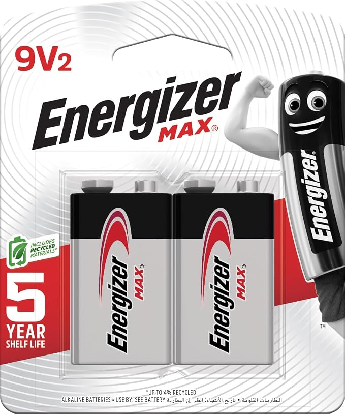 Energizer MAX 9V Batteries, 9 Volt Alkaline Batteries by Energizer