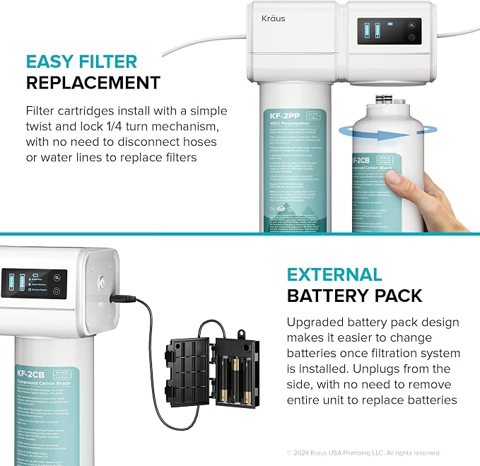KRAUS Purita 2-Stage Under Sink Water Filtration System - Image 8