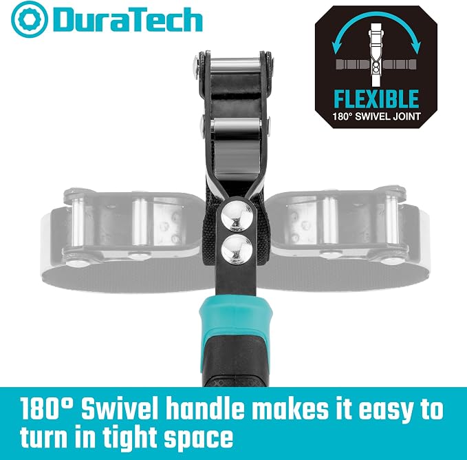 DURATECH Anti-Slip Small Swivel Oil Filter Wrench, Oil Filter Removal Tool Fits - Image 6