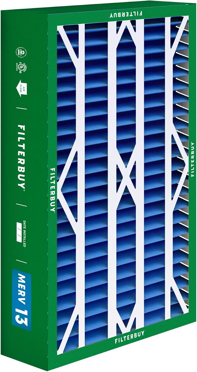 Filterbuy 16x28x6 Air Filter MERV 13 Optimal Smoke & Allergy Defense, Pleated - Image 8