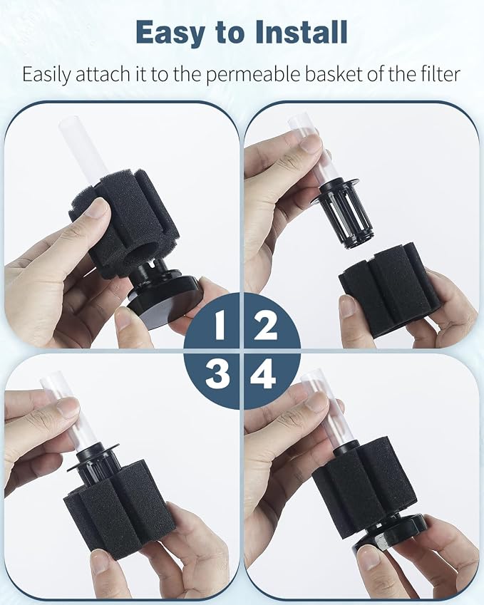 Pawfly 6 Pack Replacement Filter Sponges Aquarium Nano Bio Sponge Filter - Image 5