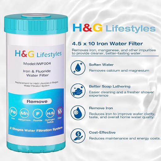 H&G Lifestyles 10" x 4.5 Iron Water Filter - Image 3