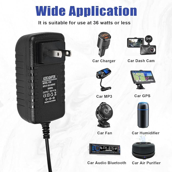 12v 3a 36w ac to dc Converter, Ac/Dc Switching Adapter, Car Cigarette Lighter - Image 2