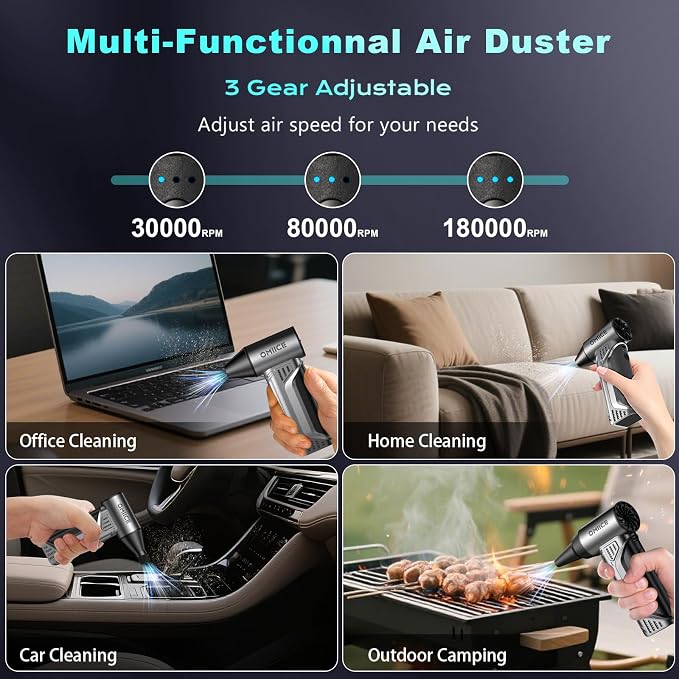 Compressed Air Duster 180000RPM, Electric Air Duster - Image 4
