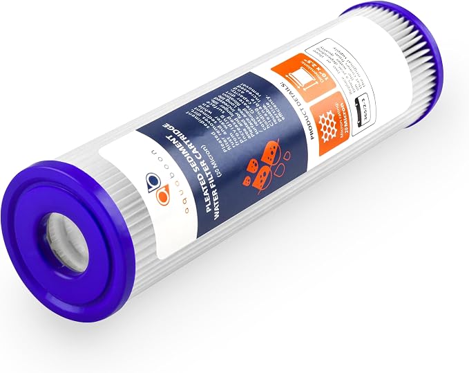 Aquaboon 20 Micron Pleated Sediment Filter Cartridge 10" x 2.5" Whole House - Image 6