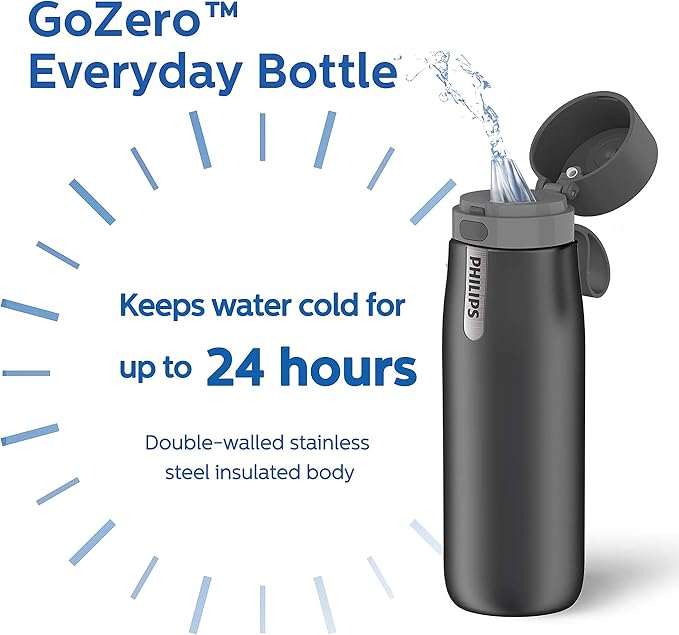 PHILIPS Water Bottle with Filter, Filter Water Bottle Stainless Steel with - Image 5