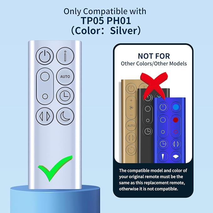 ZWP Replacement Remote Control for Dyson TP05 PH01 Pure Cool Air Purifier Tower - Image 2